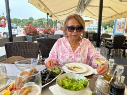 Eten langs de boulevard.